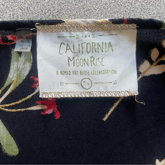 California Moonrise Floral Open Kimono Top Size Medium - Picture 6 of 11